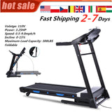 Folding 3.25HP Multifunction Treadmill With LCD Display