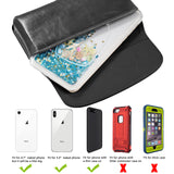 Universal Leather Horizontal 6.7 inch Belt Clip Holster For iPhone - Samsung - LG Smart Phones