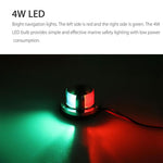 Waterproof 12V 2-In-1 Red & Green 8 LED Marine Navigation Light