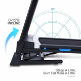 Folding 3.25HP Multifunction Treadmill With LCD Display