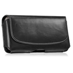 Universal Leather Horizontal 6.7 inch Belt Clip Holster For iPhone - Samsung - LG Smart Phones