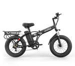 Folding Electric Bicycle - Fat Tire (20"Wheel Size) - Adult Long Range City Bike & Mountain / Cross-Country Design - 48V 12.8AH Lithium Battery