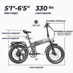 PX6 Foldable 750w 48v 12Ah Fat Tire eBike