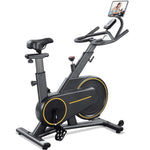 Indoor Stationary Spin Bike / Exercise Bike, with Magnetic Flywheel & Belt Drive *Includes Heart-Rate Monitor/LCD Monitor