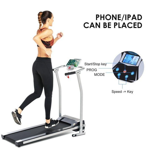 Folding Treadmill - 1.5HP Power - Electric Running Machine With Auto Stop Safety Function