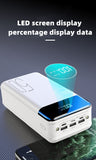 Fast Charge Power Bank with LED Display & Four USB Outputs + Qi Wireless Charge