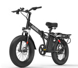 Folding Electric Bicycle - Fat Tire (20"Wheel Size) - Adult Long Range City Bike & Mountain / Cross-Country Design - 48V 12.8AH Lithium Battery