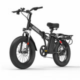 Folding Electric Bicycle - Fat Tire (20"Wheel Size) - Adult Long Range City Bike & Mountain / Cross-Country Design - 48V 12.8AH Lithium Battery