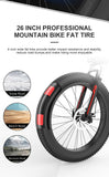 26" Folding Electric Fat Tire Mountain Bike - 1,000W/48V/14AH/37mph - For All Road Conditions including City Pavement, Dirt, Snow and Beach