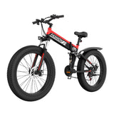 26" Folding Electric Fat Tire Mountain Bike - 1,000W/48V/14AH/37mph - For All Road Conditions including City Pavement, Dirt, Snow and Beach