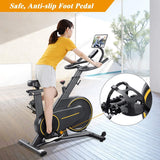 Indoor Stationary Spin Bike / Exercise Bike, with Magnetic Flywheel & Belt Drive *Includes Heart-Rate Monitor/LCD Monitor