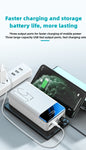 Fast Charge Power Bank with LED Display & Four USB Outputs + Qi Wireless Charge