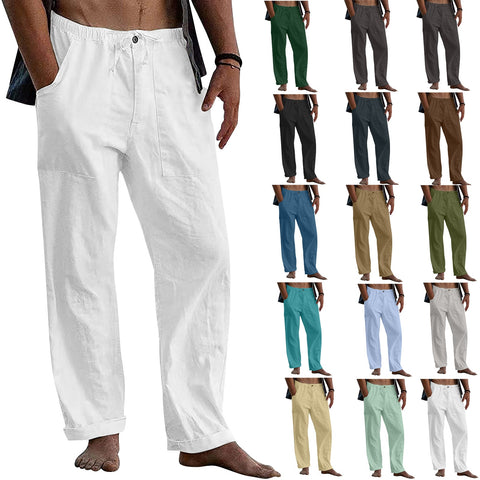 Men's Cotton Linen Yoga Pants