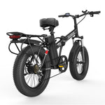 Folding Electric Bicycle - Fat Tire (20"Wheel Size) - Adult Long Range City Bike & Mountain / Cross-Country Design - 48V 12.8AH Lithium Battery