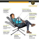 Camping Foldable Rocking Chair - Swinging Beach Chair