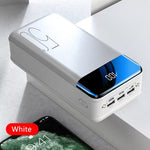 Fast Charge Power Bank with LED Display & Four USB Outputs + Qi Wireless Charge