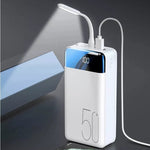 Fast Charge Power Bank with LED Display & Four USB Outputs + Qi Wireless Charge