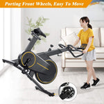 Indoor Stationary Spin Bike / Exercise Bike, with Magnetic Flywheel & Belt Drive *Includes Heart-Rate Monitor/LCD Monitor